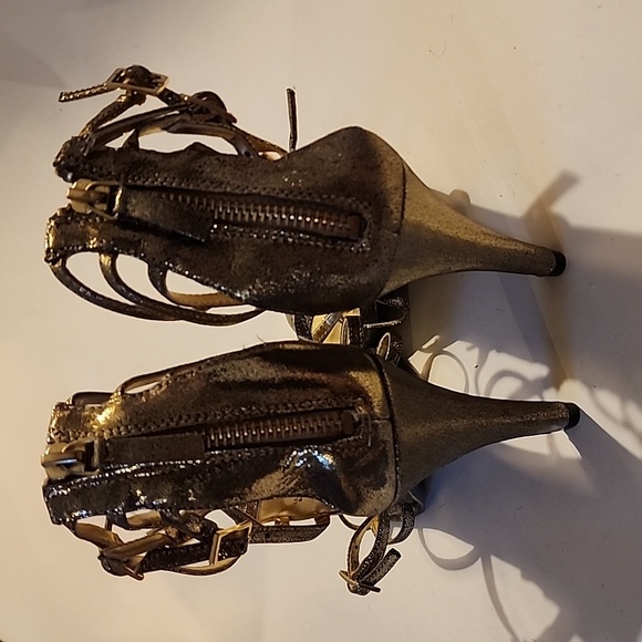 Nine West bead front high heels size 9.5, bronze. New - Picture 4 of 9